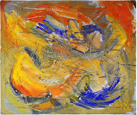 Неизвестный художник (Зверев?). Композиция